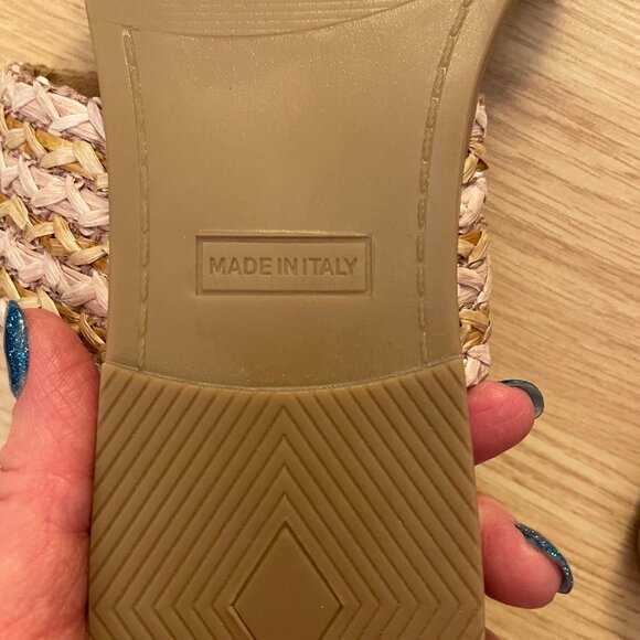 Avellini Made in Italy Braided Band Sandals Women Size 8 in Tan - Picture 9 of 11